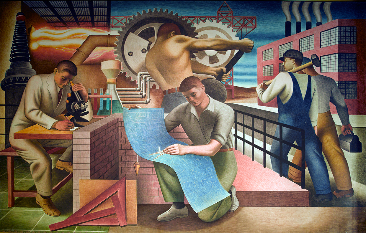 WPA mural, Cohen Building, Washington, DC
