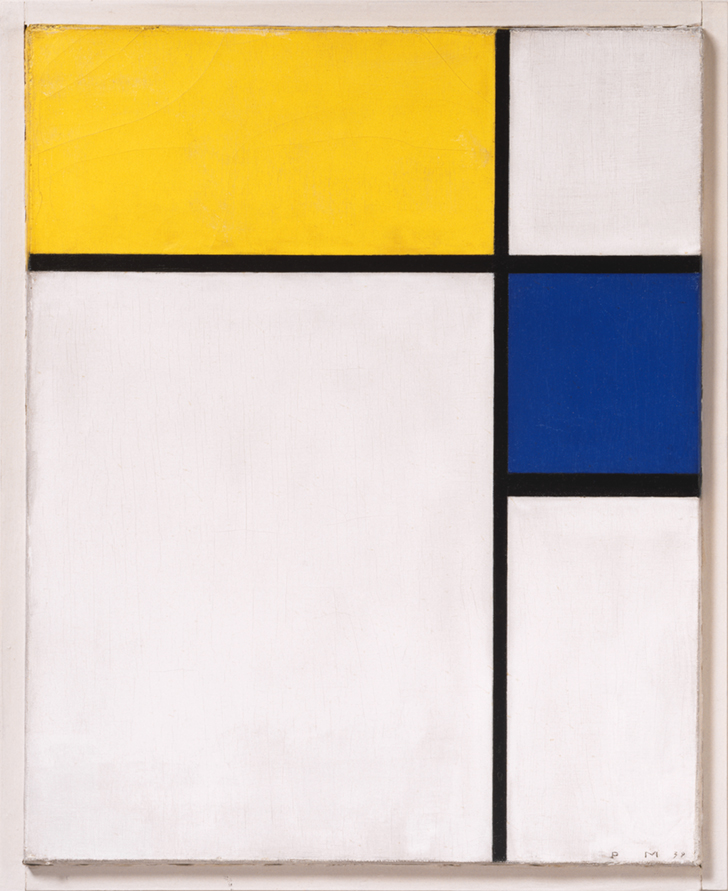Piet Mondrian, Composition with Blue and Yellow,1932
