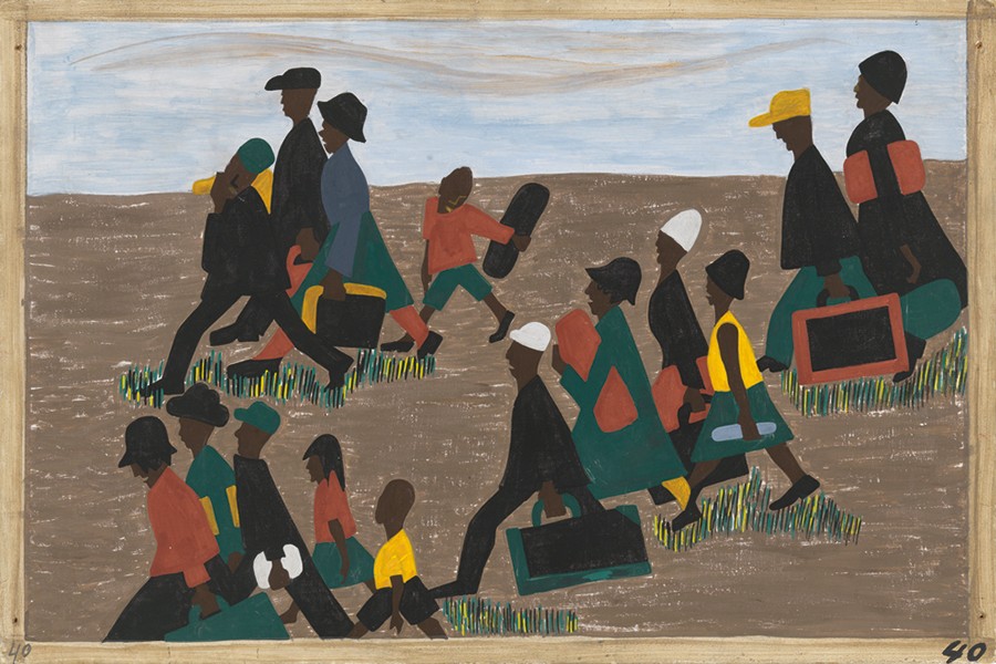 The migrants arrived in great numbers. | Jacob Lawrence: The